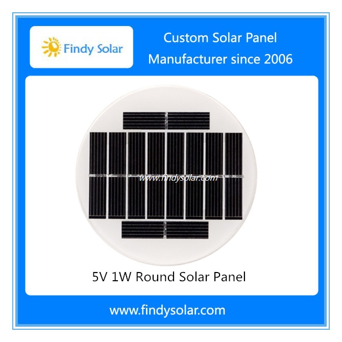 1W 5V Round Solar Panel