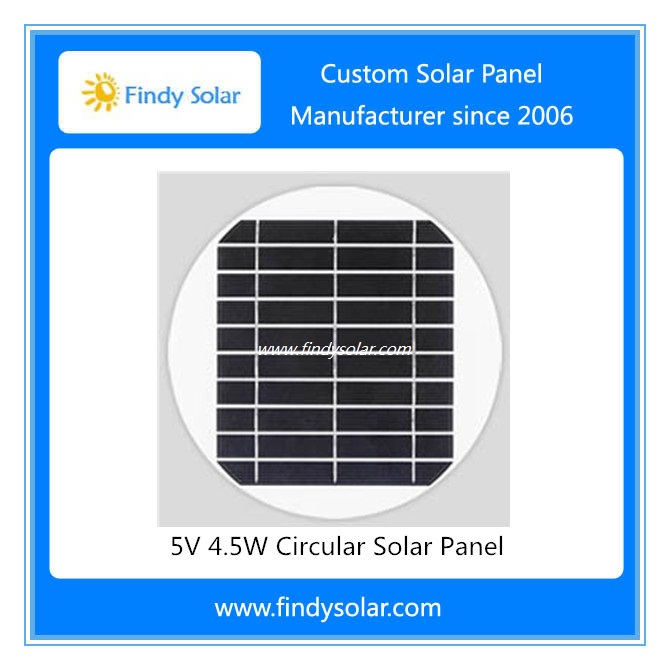 5V 4.5W Circular Solar Panel