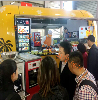 Export Middle East  stainless steel food trailer coffee mobile food truck deep open fryer fast food cart factory