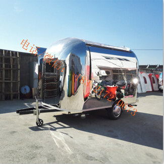 Middle East hot sale stainless steel food trailer deep open fryer fast food truck factory flat grill mobile food cart