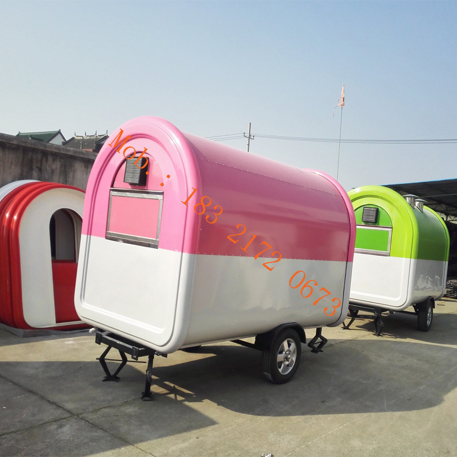 BBQ mobile food cart flat grill fast food trailer deep fryer mobile food truck factory