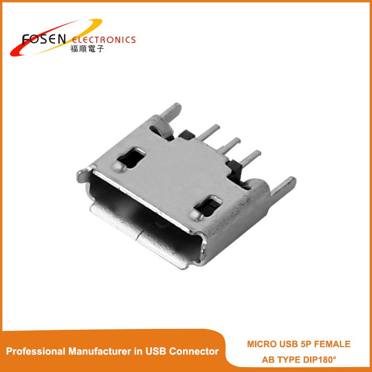 MICRO USB 5P FEMALE AB TYPE DIP180
