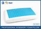 Traditional Blue PU Memory Foam Cooling Gel Pillow , Memory Foam Decorative Pillow