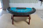 Customized Deluxe Casino Baccarat Table Solid Wood Legs 2100x1200x780 mm
