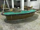 MDF Baccarat Gambling Craps Table Casino Half Round Luxury For 14 Seats