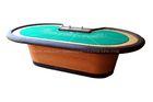 Deluxe 7 Seats Professional Poker Table Casino Baccarat With Stainless Cup Holders