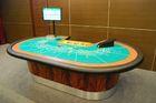Classic Big Casino Baccarat Table , Rosewood 9 Seat Craps Game Table