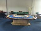 Fireproof Quality Custom Poker Tables 2.8m Bacarrat With Leather Table Top