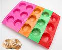 Colorful Silicone Kitchenware Products , Biscuit Cake Flower Silicone Mold