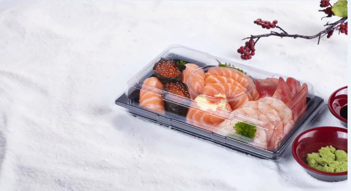 Disposable Thermoforming BOPS Sushi Box & Container