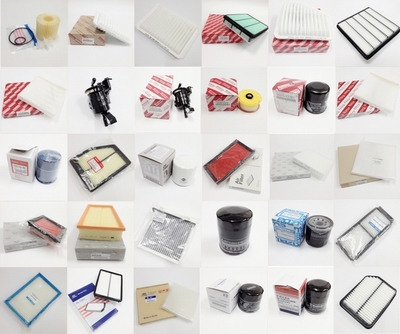 Filters, Air filters, Cabin filters, Oil filters, Fuel filters, Transmission filters