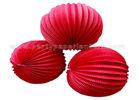 Solid Color Round Accordion Paper Lanterns , hanging wedding lanterns