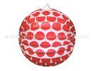 Dots Printing Colourful Circle Paper Lantern Decorations 10 inch 18 inch 20 inch