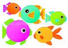 Lovely Marine Fishs Shaped Party Paper Lanterns , Decorative Paper Lanterns