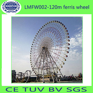 [Sinofun Rides]120m Hydraulic Ferris Wheel China Manufacturer for sale
