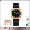 Black Embossed Dial Vintage Bronze Mens Watch Logo Available OEM