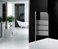 Serigraph Glass Bathtub Shower Screen , Aluminum Alloy Frame Frosted Shower Screen