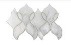 Irregular Waterjet Mosaic Tile , Mosaic Bathroom Floor Tile For Hotel Reception Designs