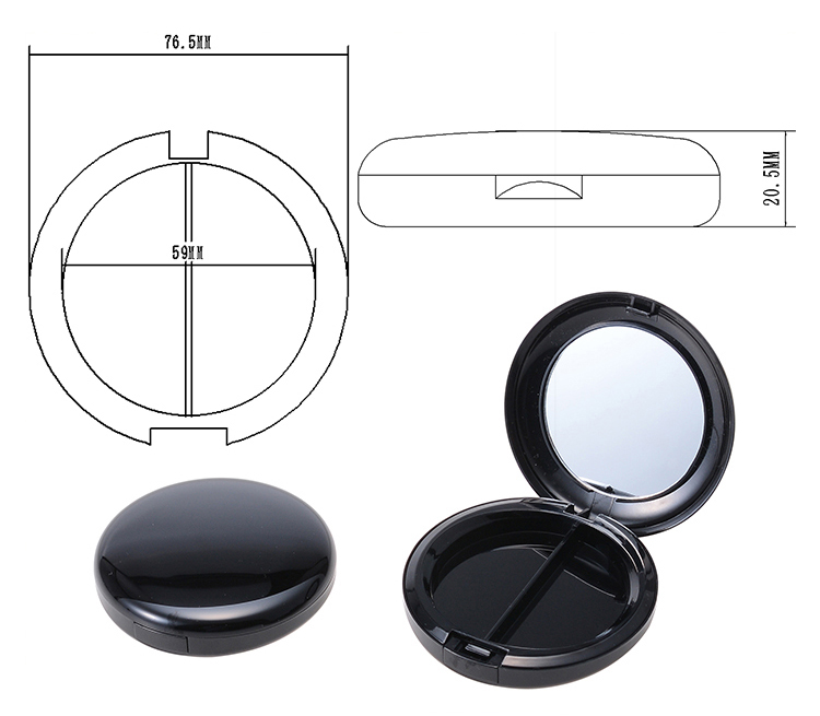 Guangzhou Xinya cosmetics packing: powder blush grooming eyeshadow brow powder case