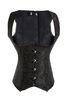 Corset 10 Steel Bones Sexy Lingerie Costumes Black White Jacquard Under Bust Corset