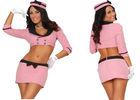 Pink Double Breasted Holiday Party Adult Costumes With Hat Top Skirt Gloves